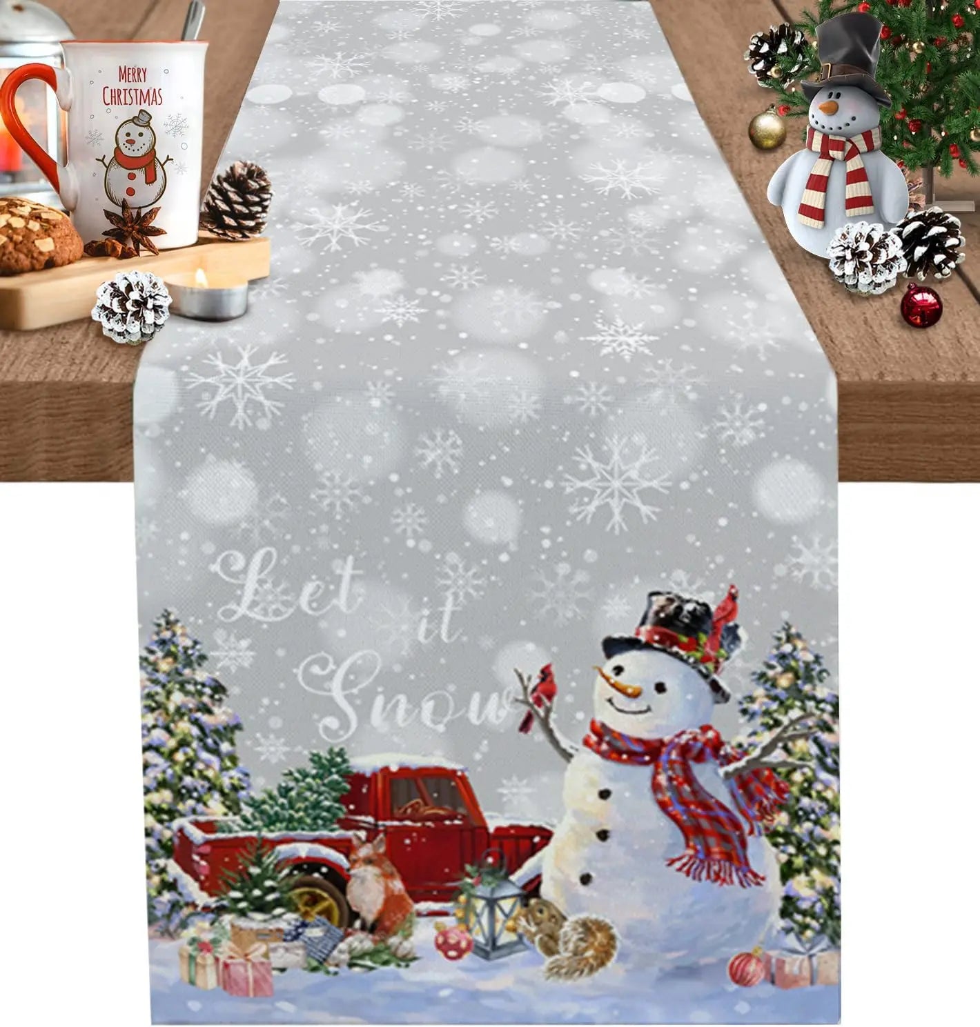 Chemin de Table Noël Let it Snow