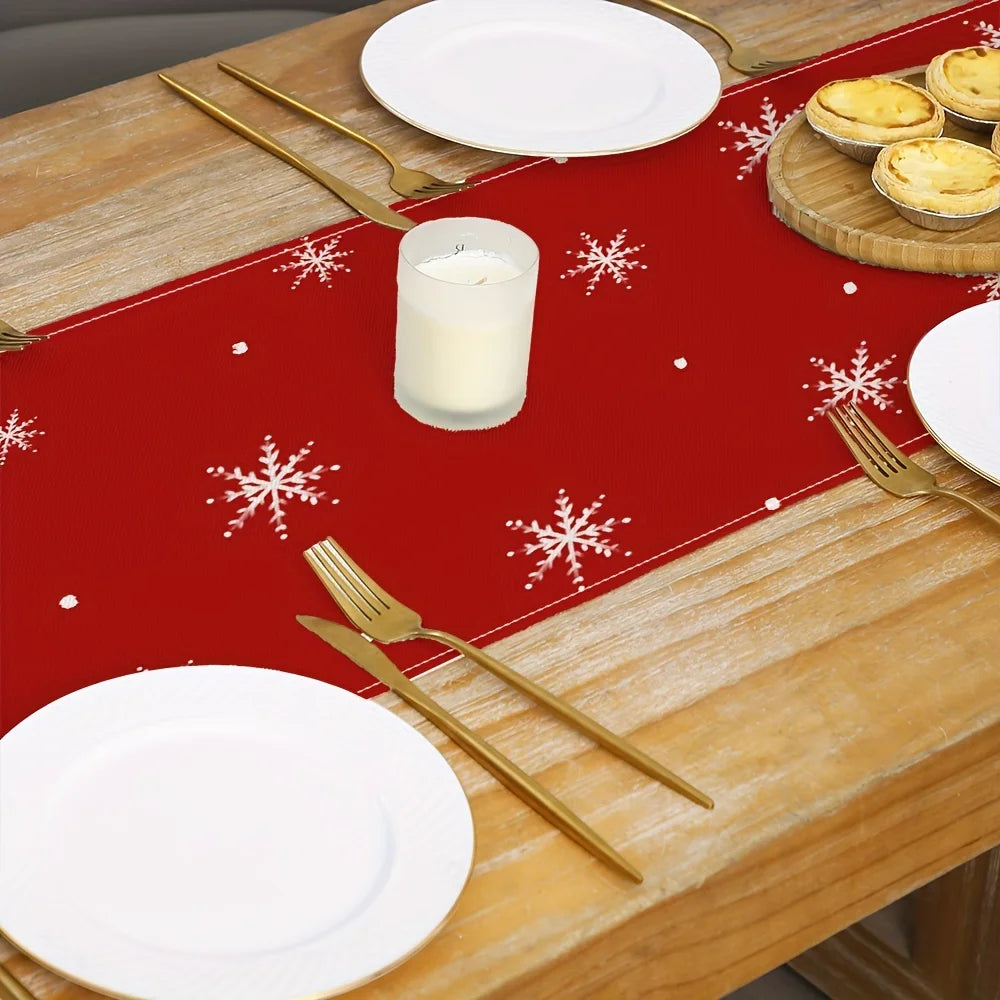Chemin de Table Noël Rouge Chic