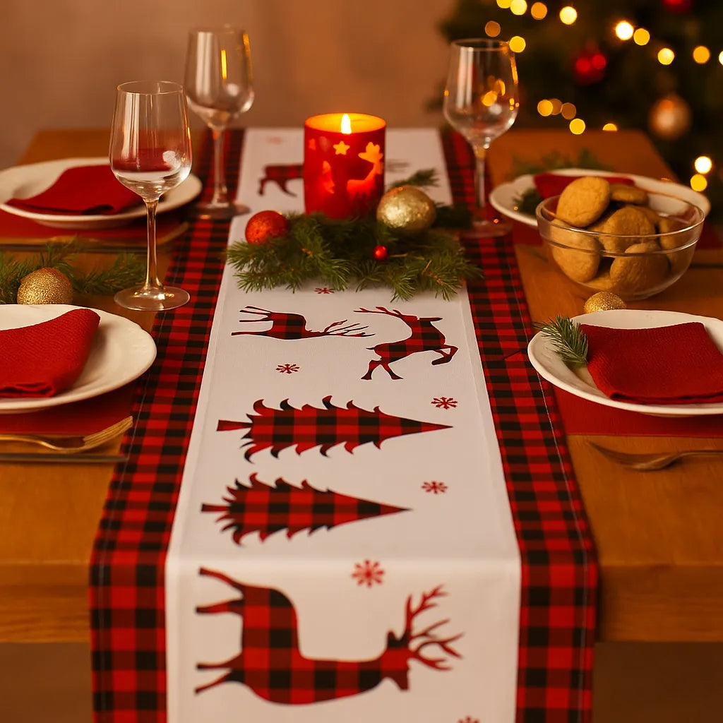 Chemin de Table Noël Sapin Minimaliste