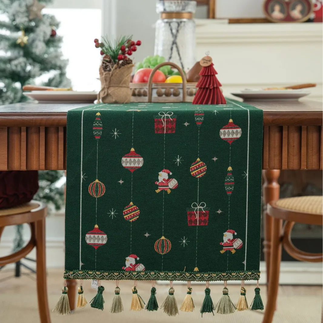 Chemin de Table  Noel Vert Festif