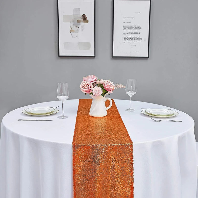 Chemin de Table Orange Pailletée