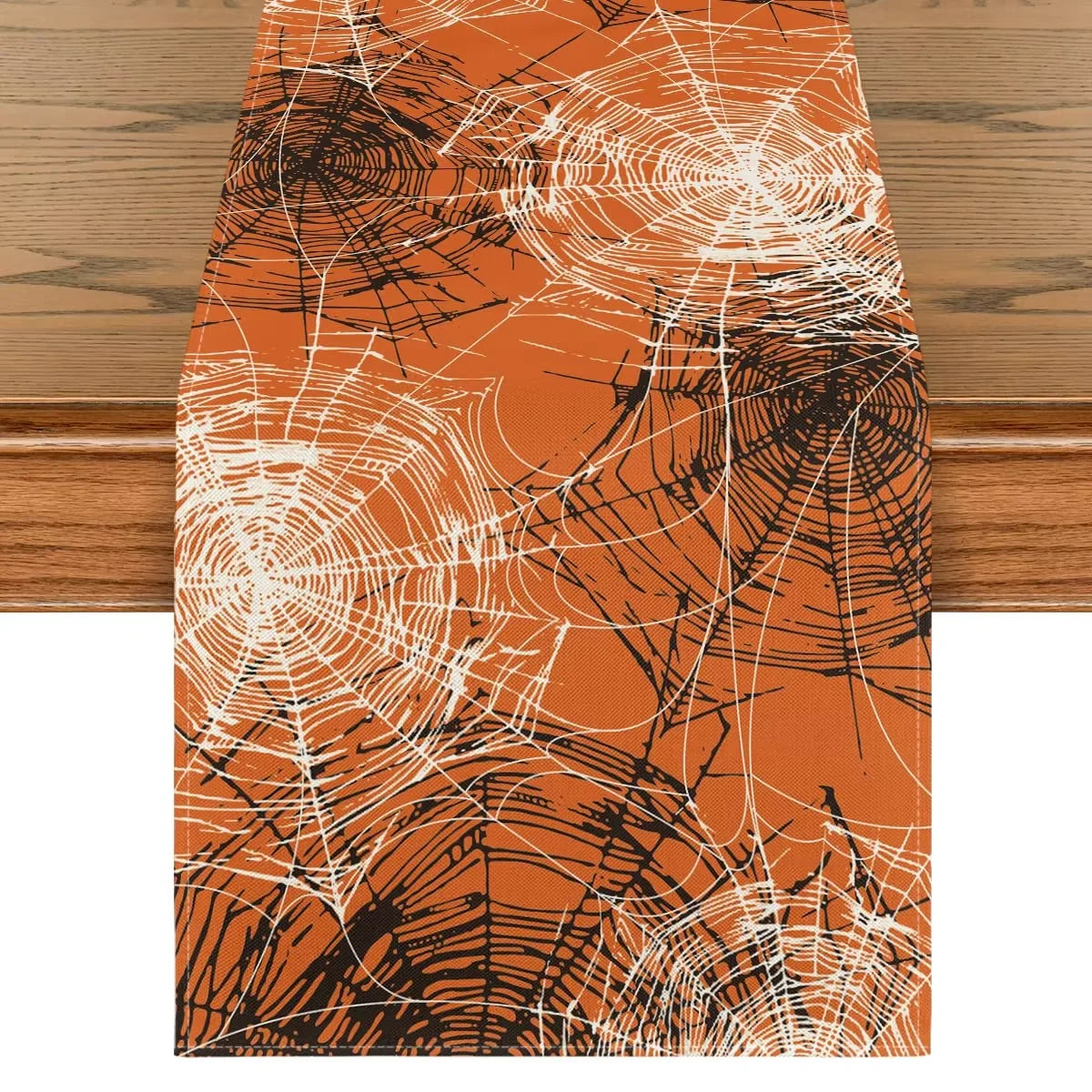 Chemin de Table Orange Toile d’Araignée chic