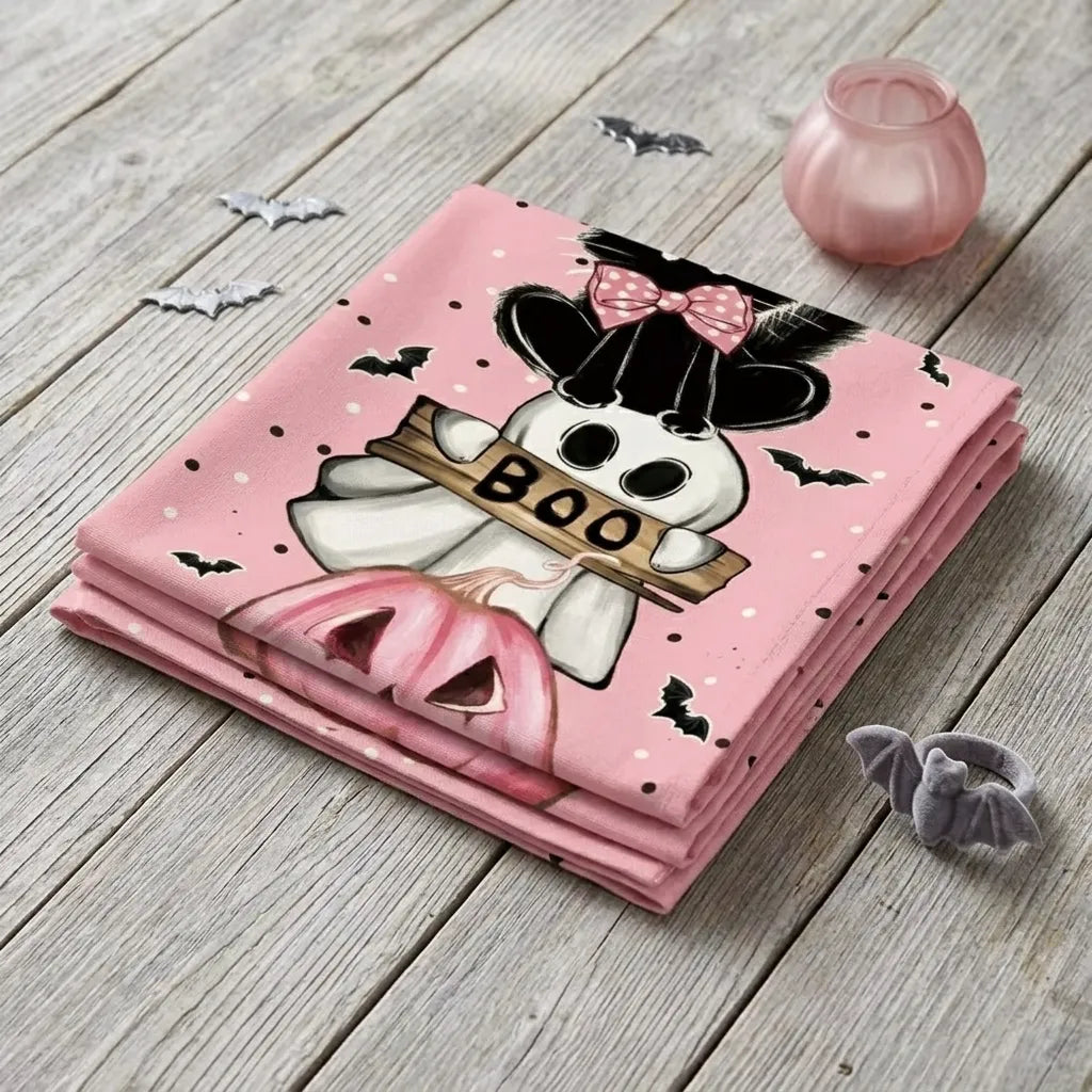 Chemin de Table Rose Halloween Minimaliste
