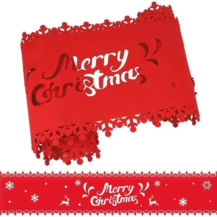 Chemin de Table Rouge en Feutre Original