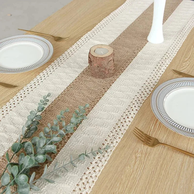 Chemin de Table Rustique Mariage Bohème Durable
