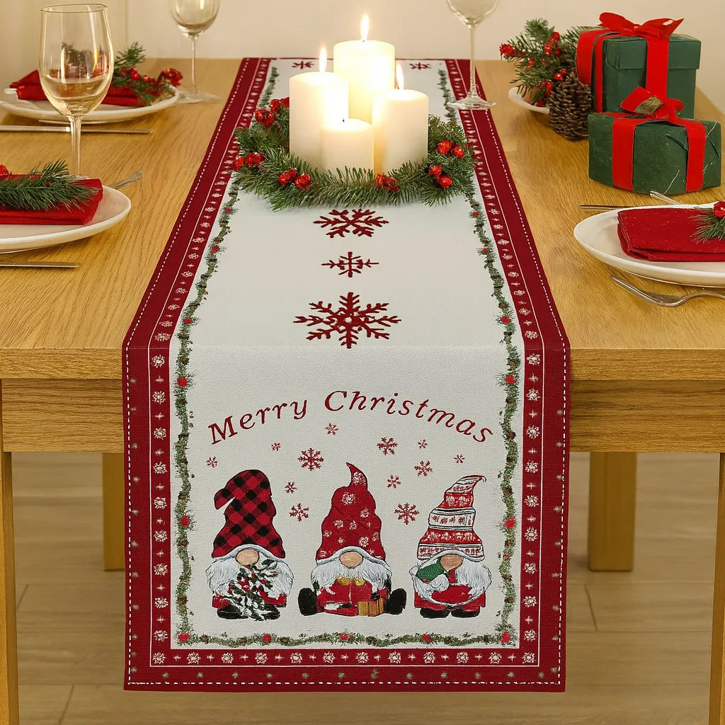 Chemin de Table Thème Noël Minimaliste