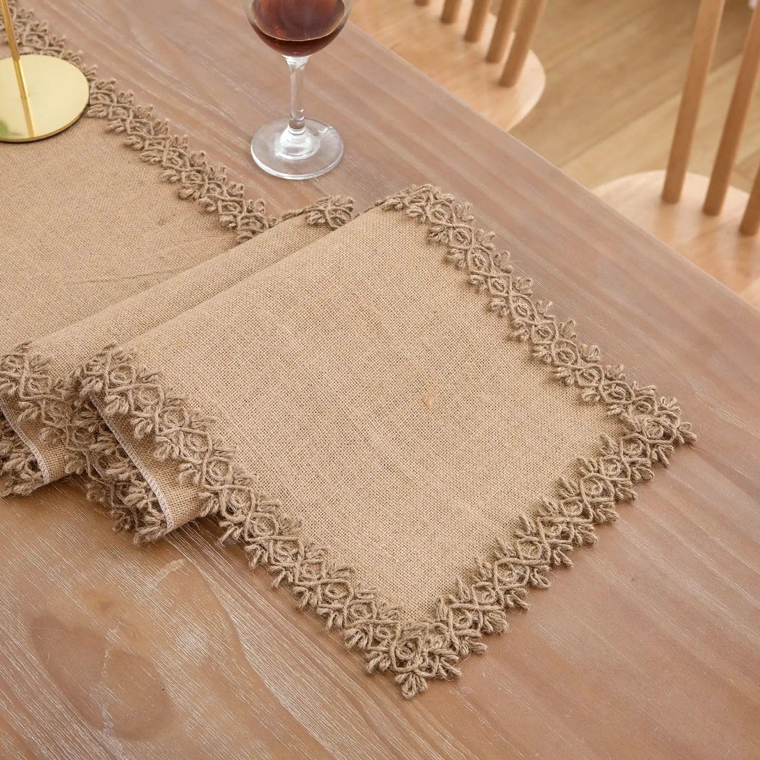Chemin de Table en Jute Noël Champêtre Authentique