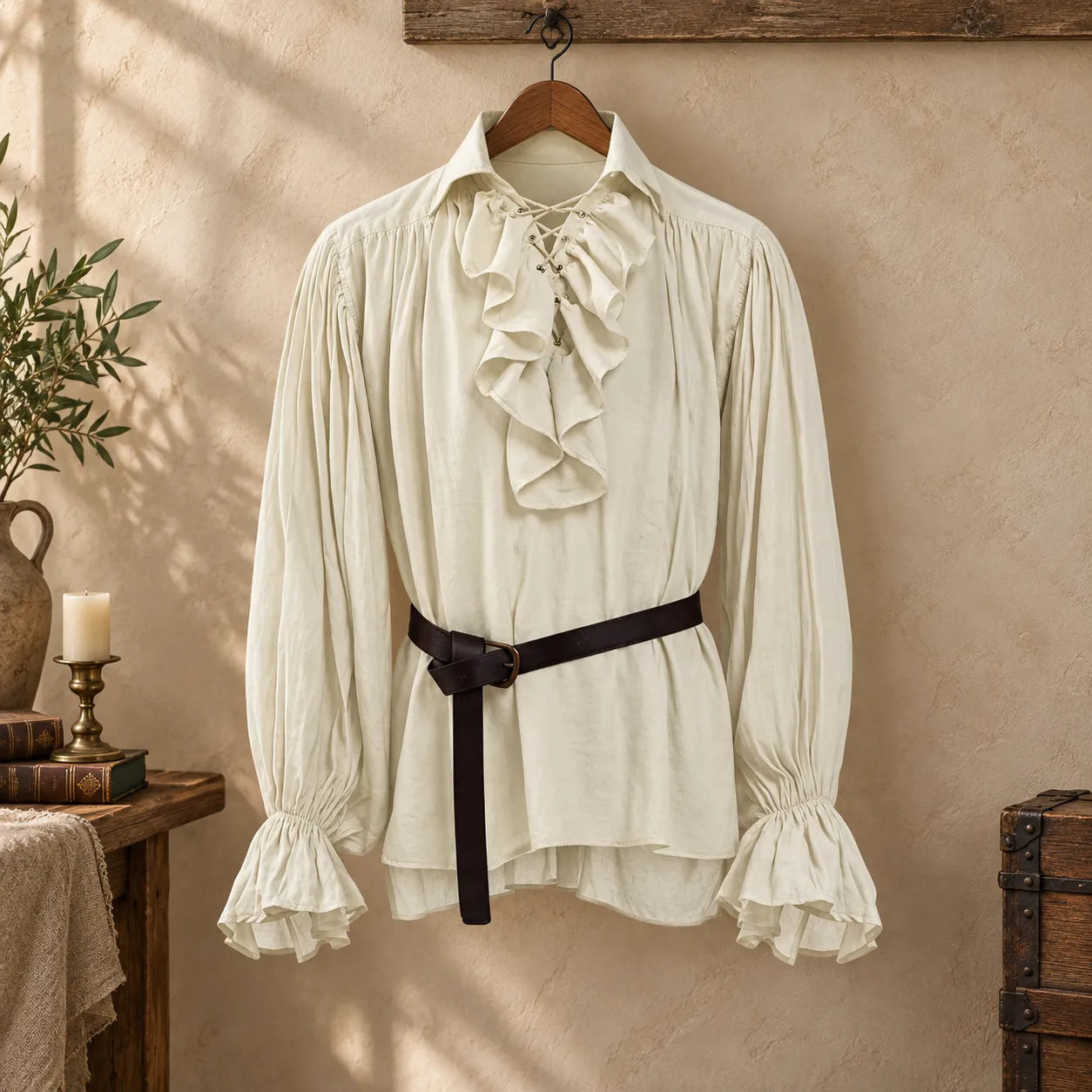 Chemise Cosplay Pirate Beige Réaliste