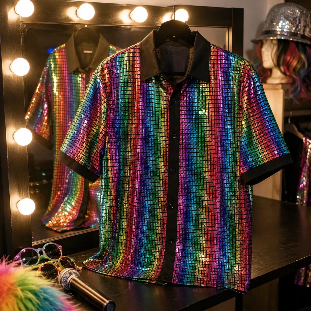 Chemise Disco Homme Multicolore Cool