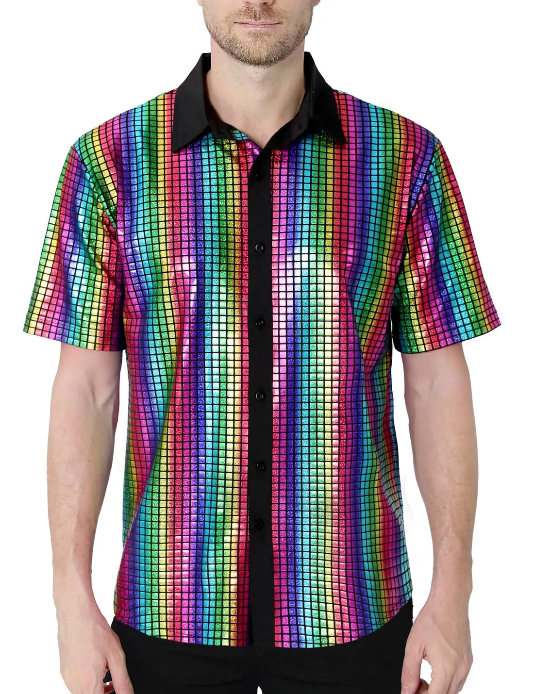 Chemise Disco Homme Multicolore Design