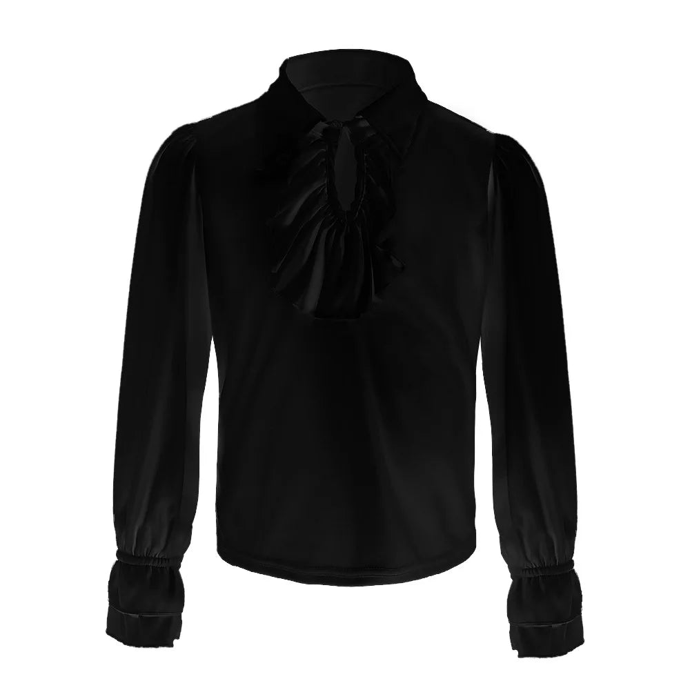 Chemise Noire Pirate pour Enfant en Polyester