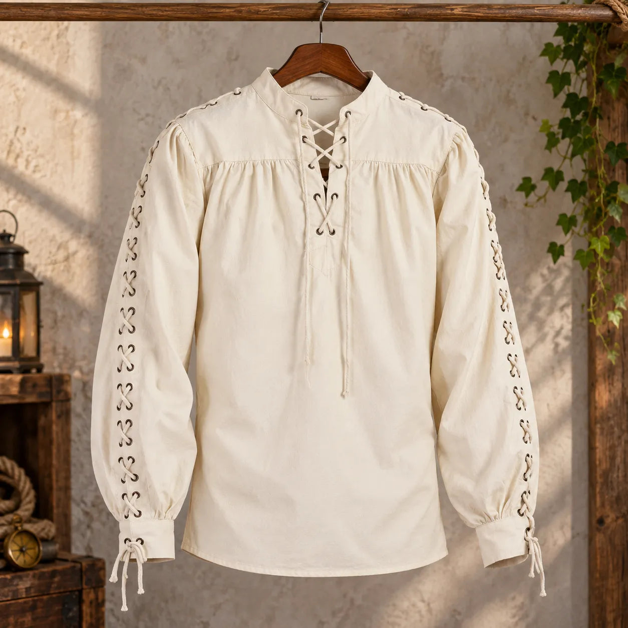 Chemise Pirate Beige Réaliste