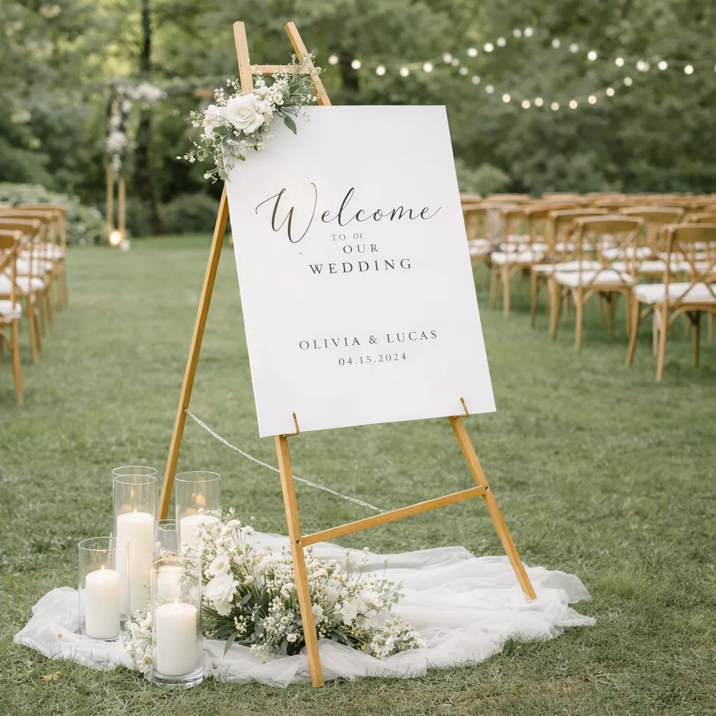 Chevalet Doré Mariage.
