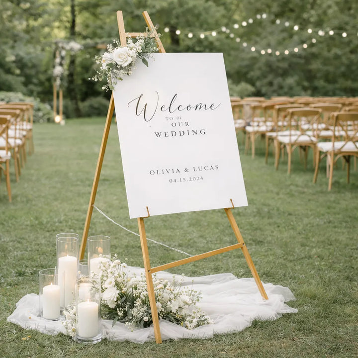 Chevalet Doré Mariage.