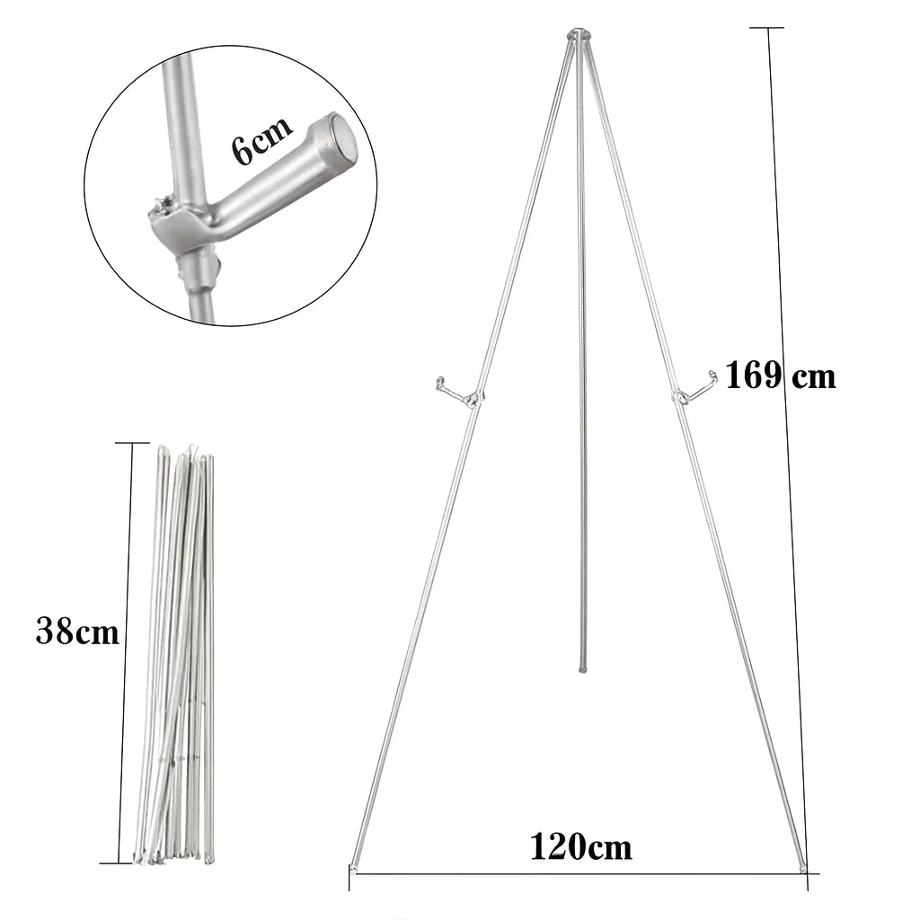 Chevalet Mariage Argenté Télescopique Chic