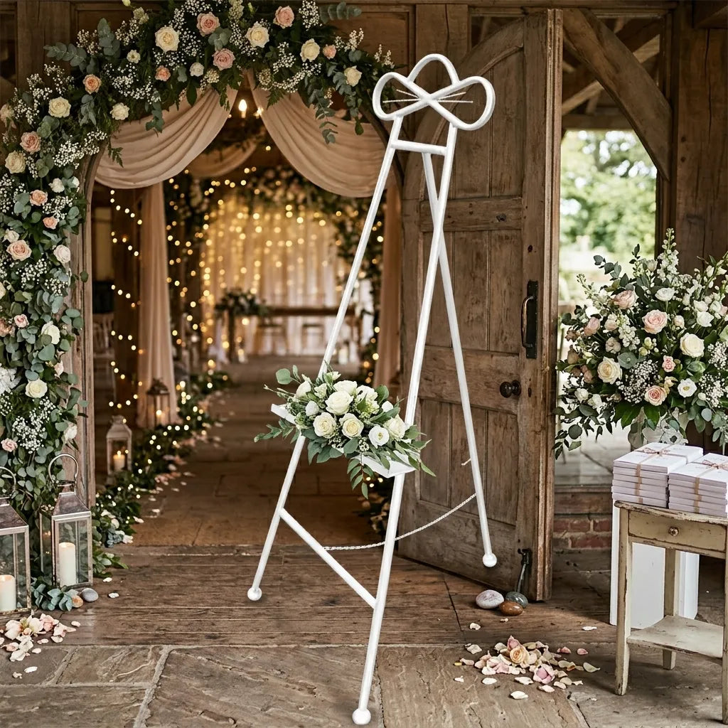 Chevalet Mariage Artistique Blanc Unique