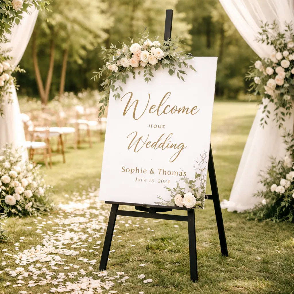 Chevalet Mariage en Bois Noir