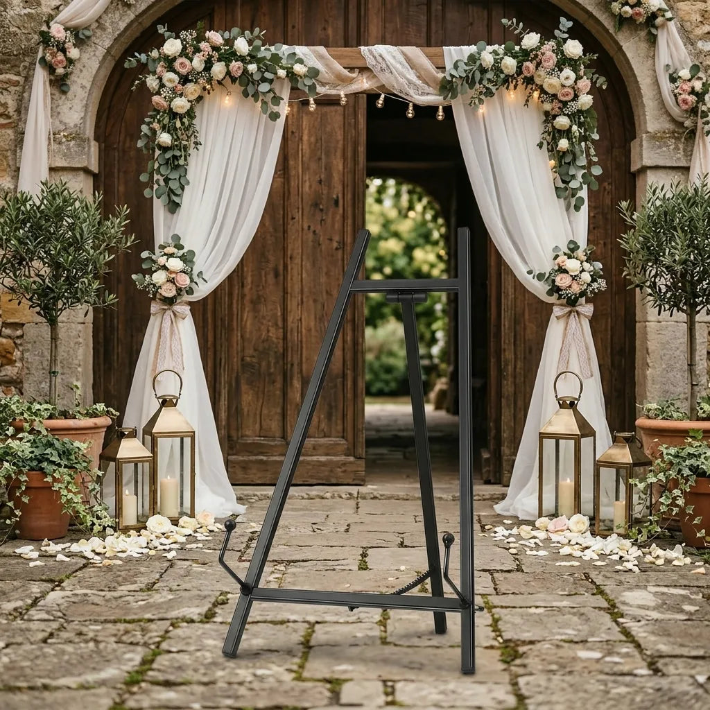 Chevalet Noir pour Mariage Elégant