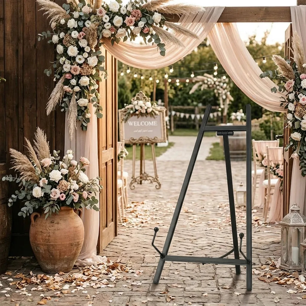 Chevalet Noir pour Mariage Léger