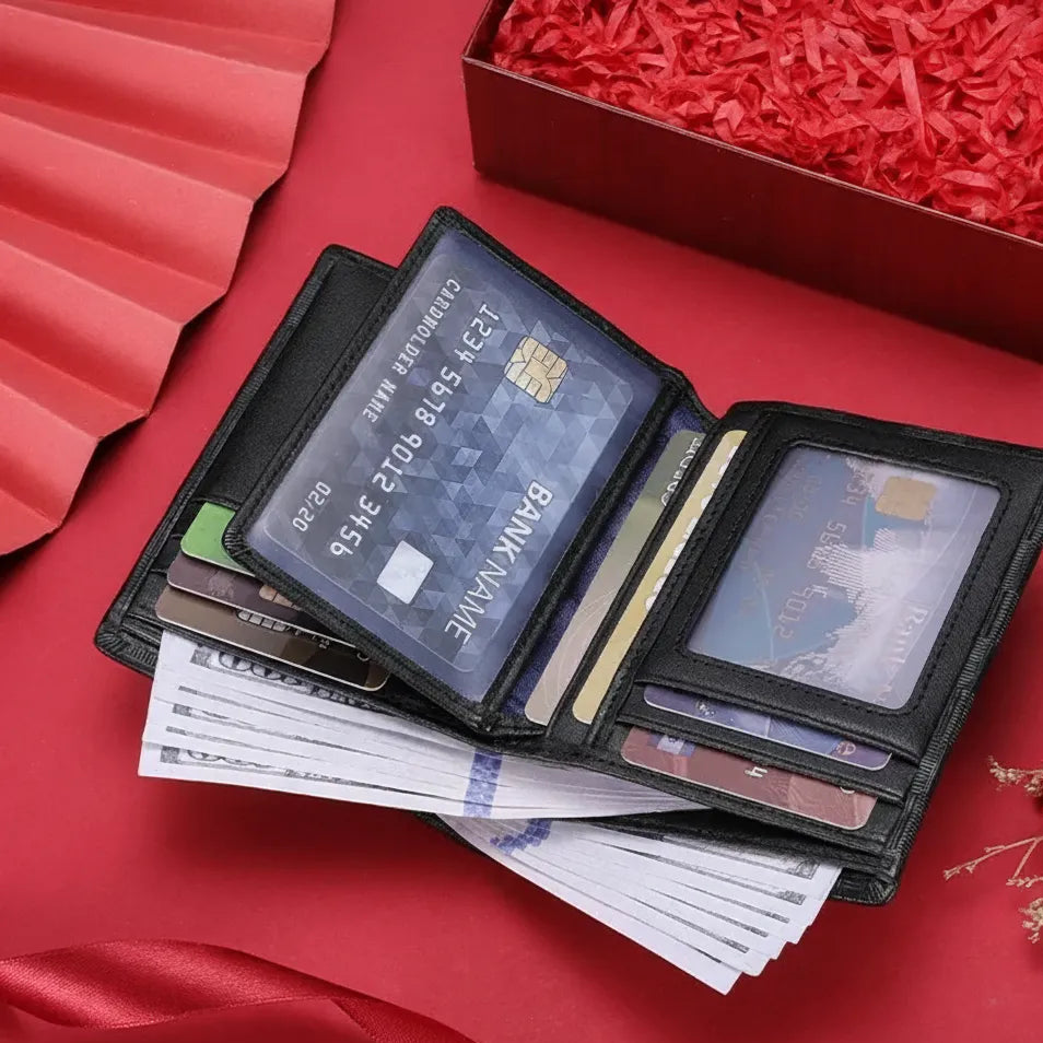 Coffret Portefeuille en Cuir Homme