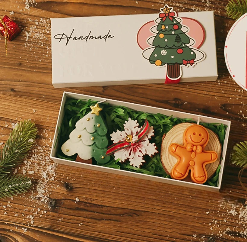 Coffret de Bougies Motifs Noël chic