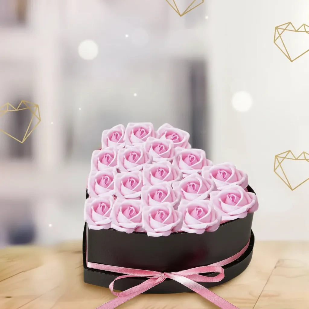 Coffret de Roses Artificielles Saint-Valentin