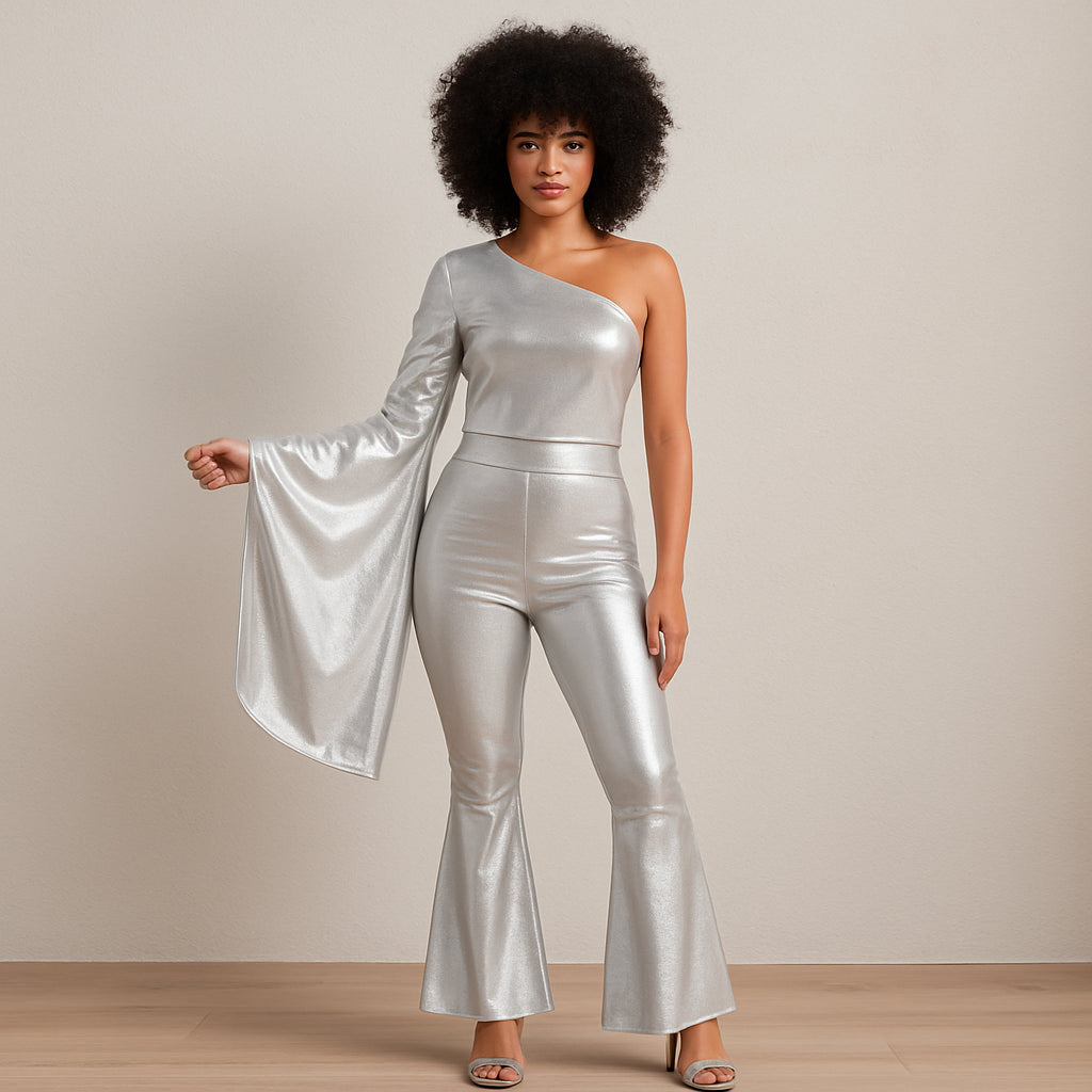 Combinaison Femme Disco Argentée