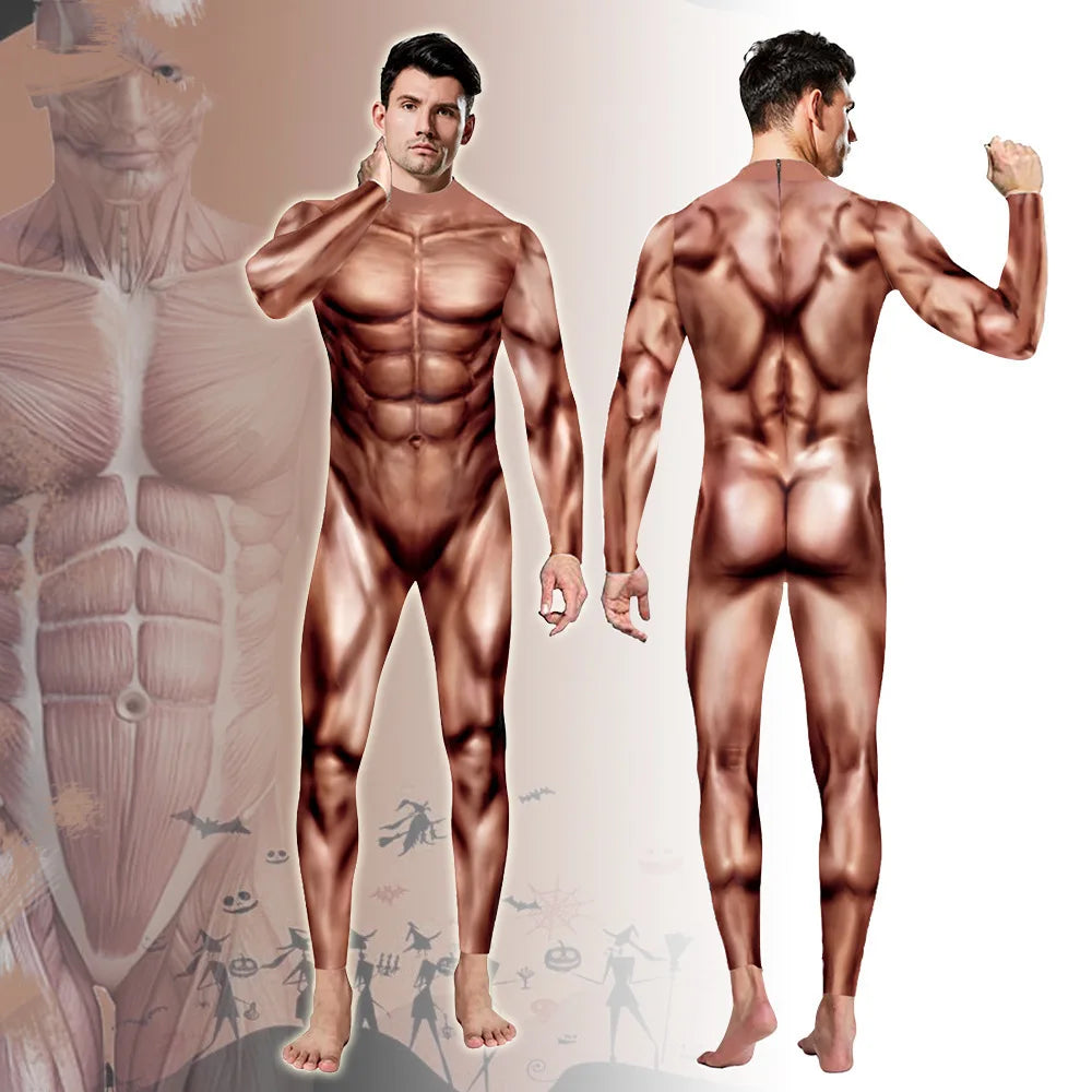 Combinaison Homme Muscles Amusant