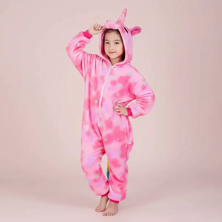 Combinaison Licorne Enfant Rose