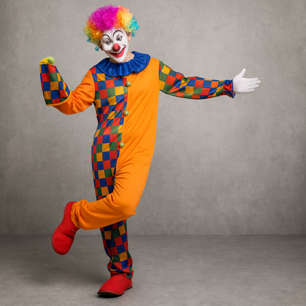 Combinaison Orange à Carreaux Adulte