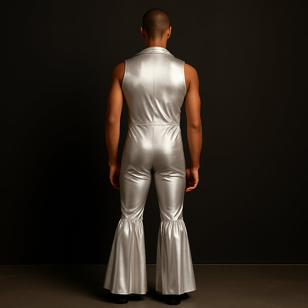 Combinaison Vintage Homme Argentée Confortable 
