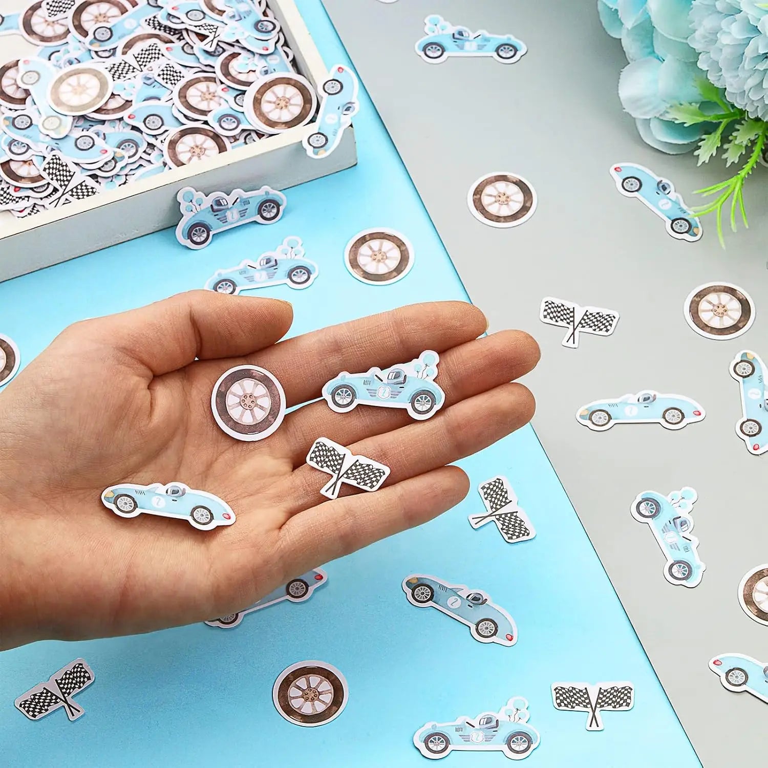 Confetti Voiture de Course Vintage