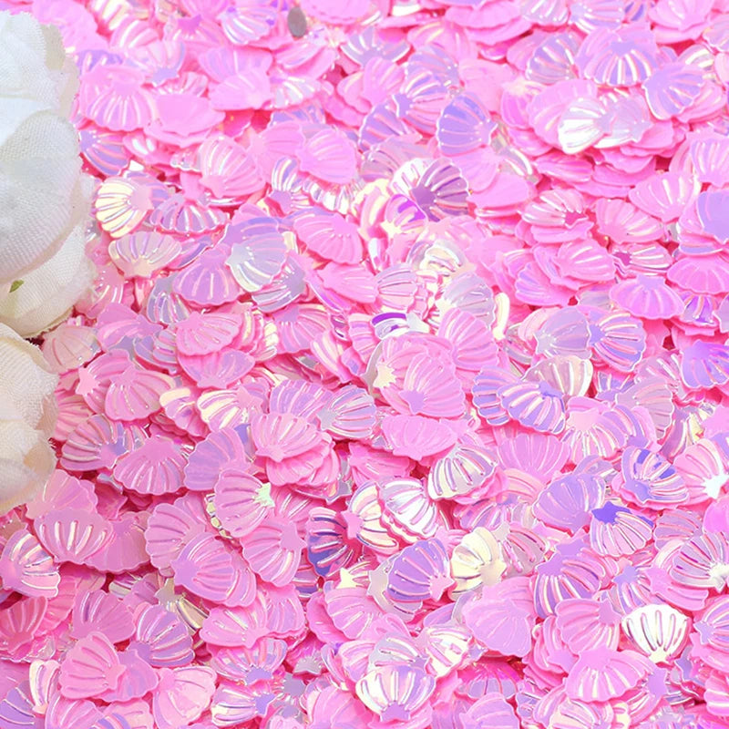 Confettis Anniversaire Coquillages Roses