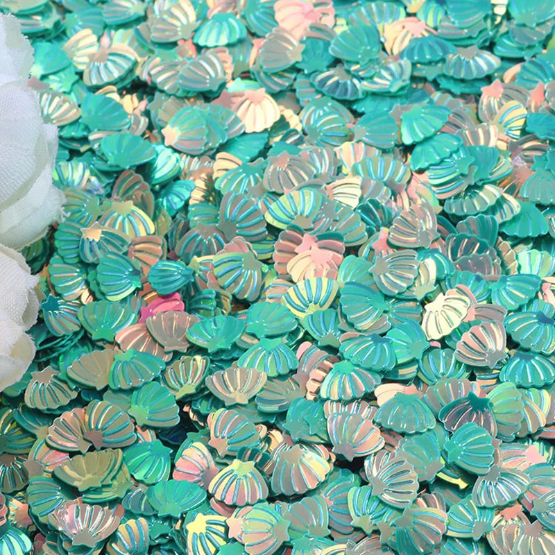 Confettis Anniversaire Coquillages Verts
