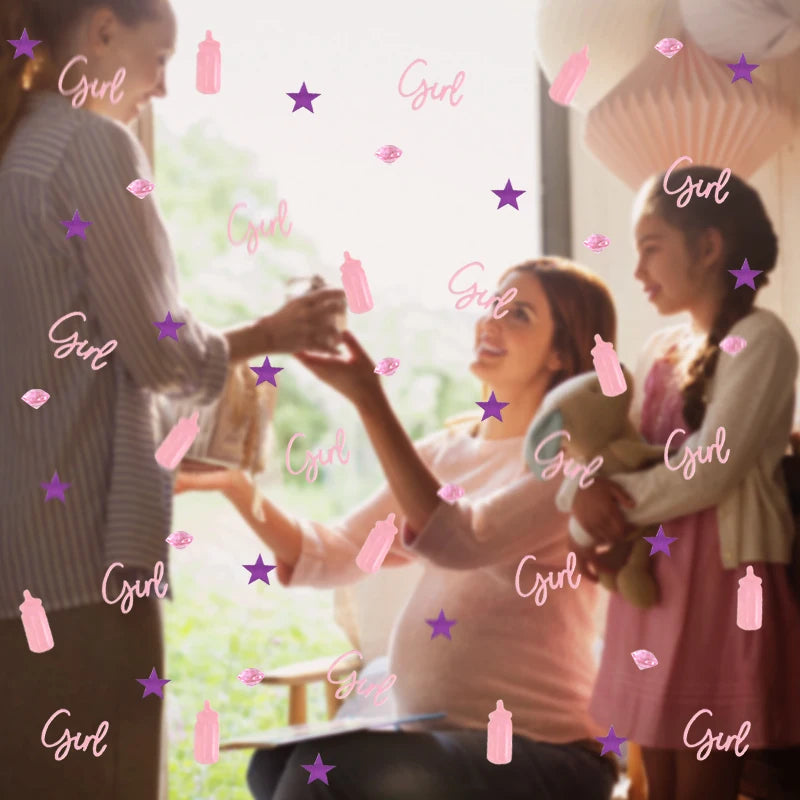 Confettis Baby Shower Rose Chic