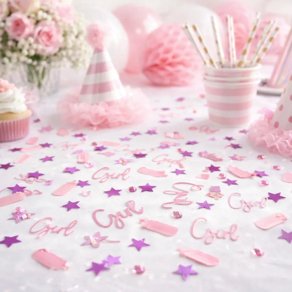 Confettis Baby Shower Rose Durable