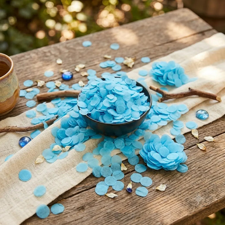 Confettis Biodégradables Bleus Design