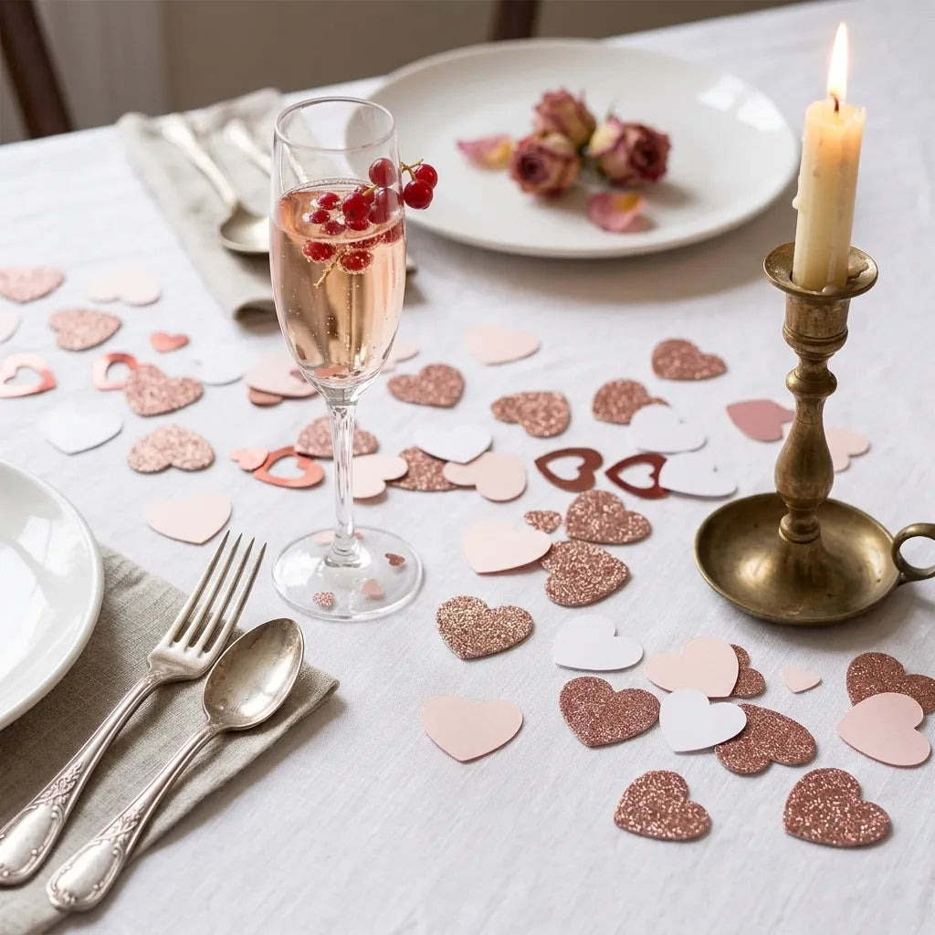 Confettis Cœurs Rose Gold Original