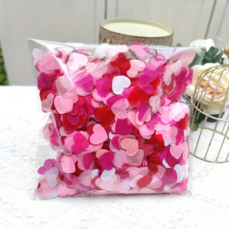 Confettis Cœurs Roses et Rouges résistant