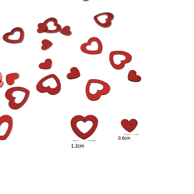 Confettis Cœurs Rouges Design durable