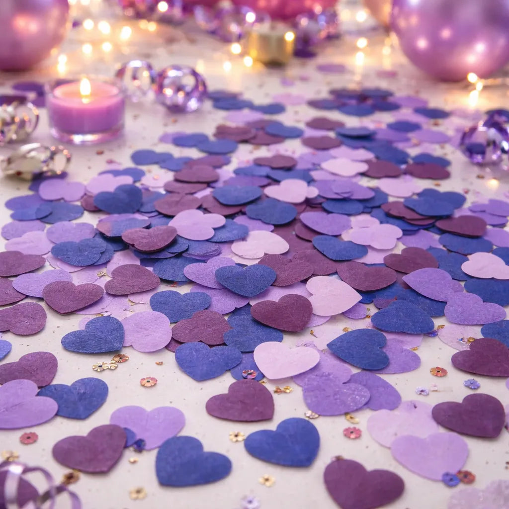 Confettis Cœurs Violets