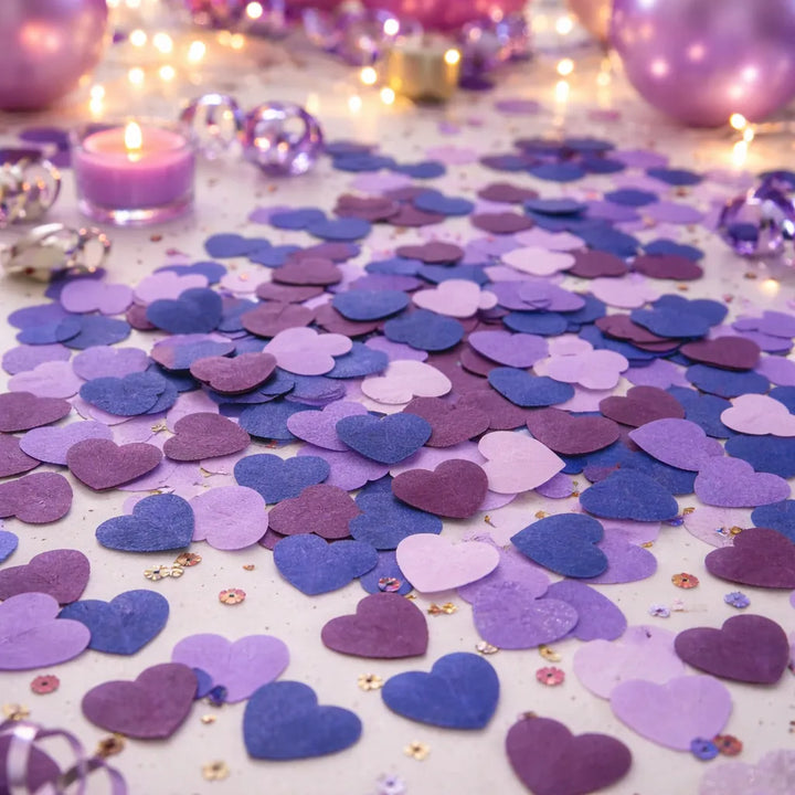 Confettis Cœurs Violets