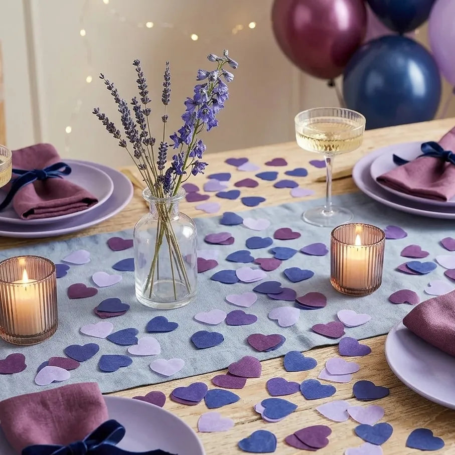 Confettis Cœurs Violets léger