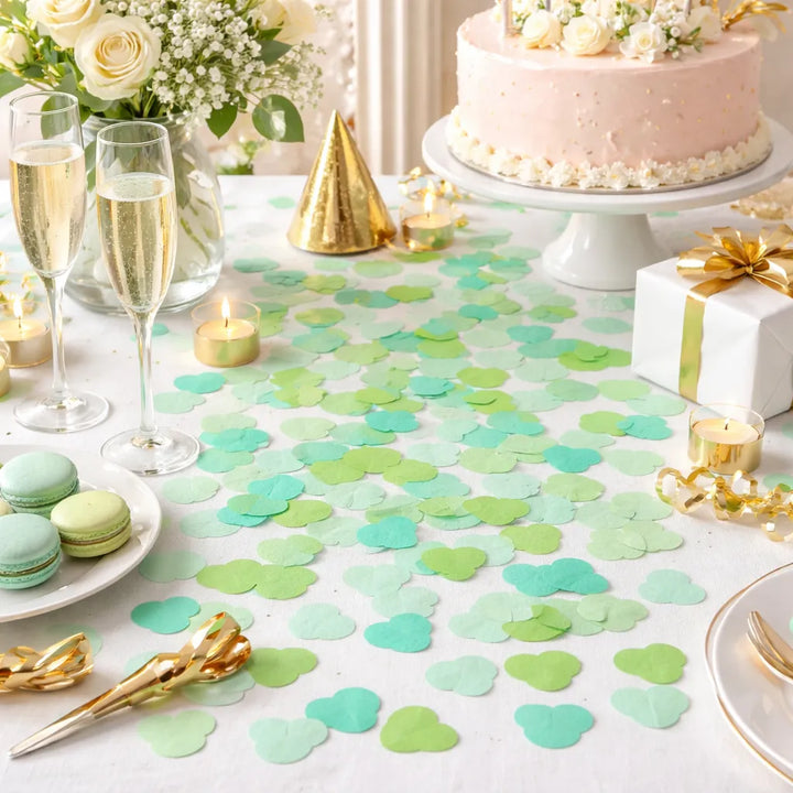 Confettis Cœurs verts