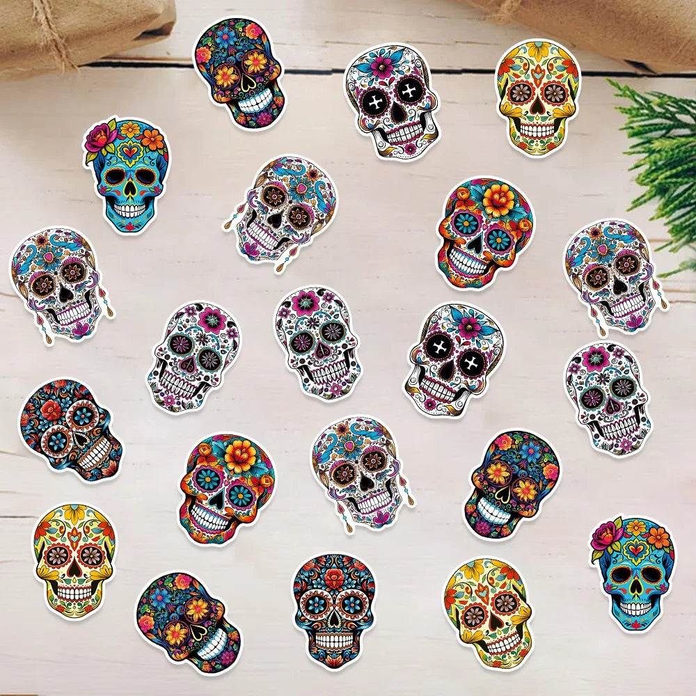 Confettis Crâne Colorés Halloween Chic