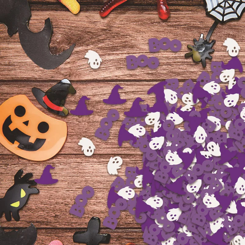Confettis Fantômes Blanc et Violet Festif