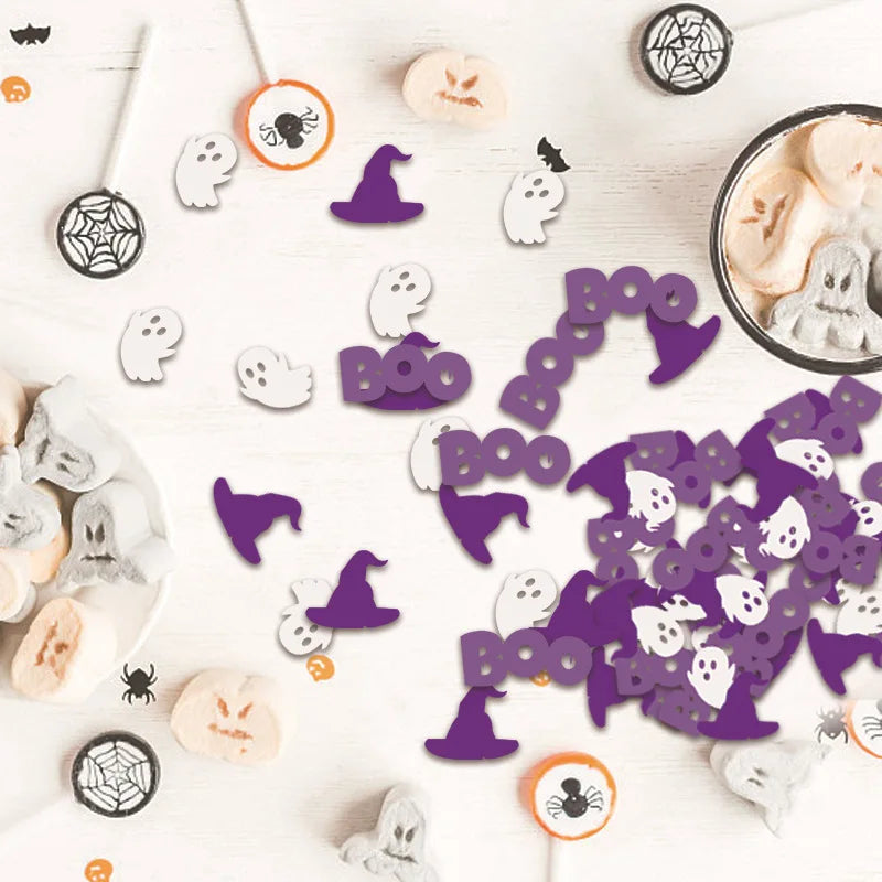 Confettis Fantômes Blanc et Violet Mignon