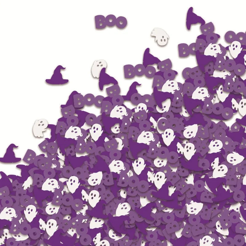 Confettis Fantômes Blanc et Violet Unique