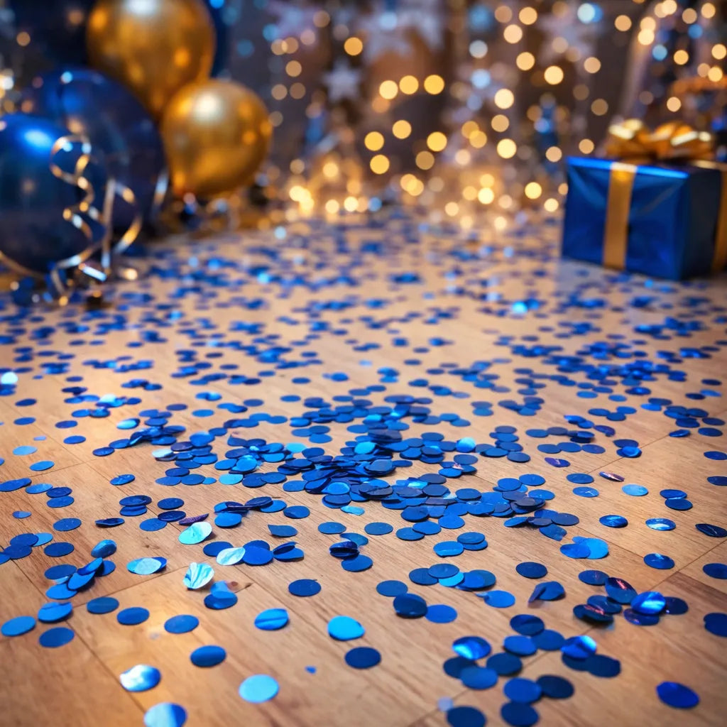 Confettis Festifs Bleus Elégant