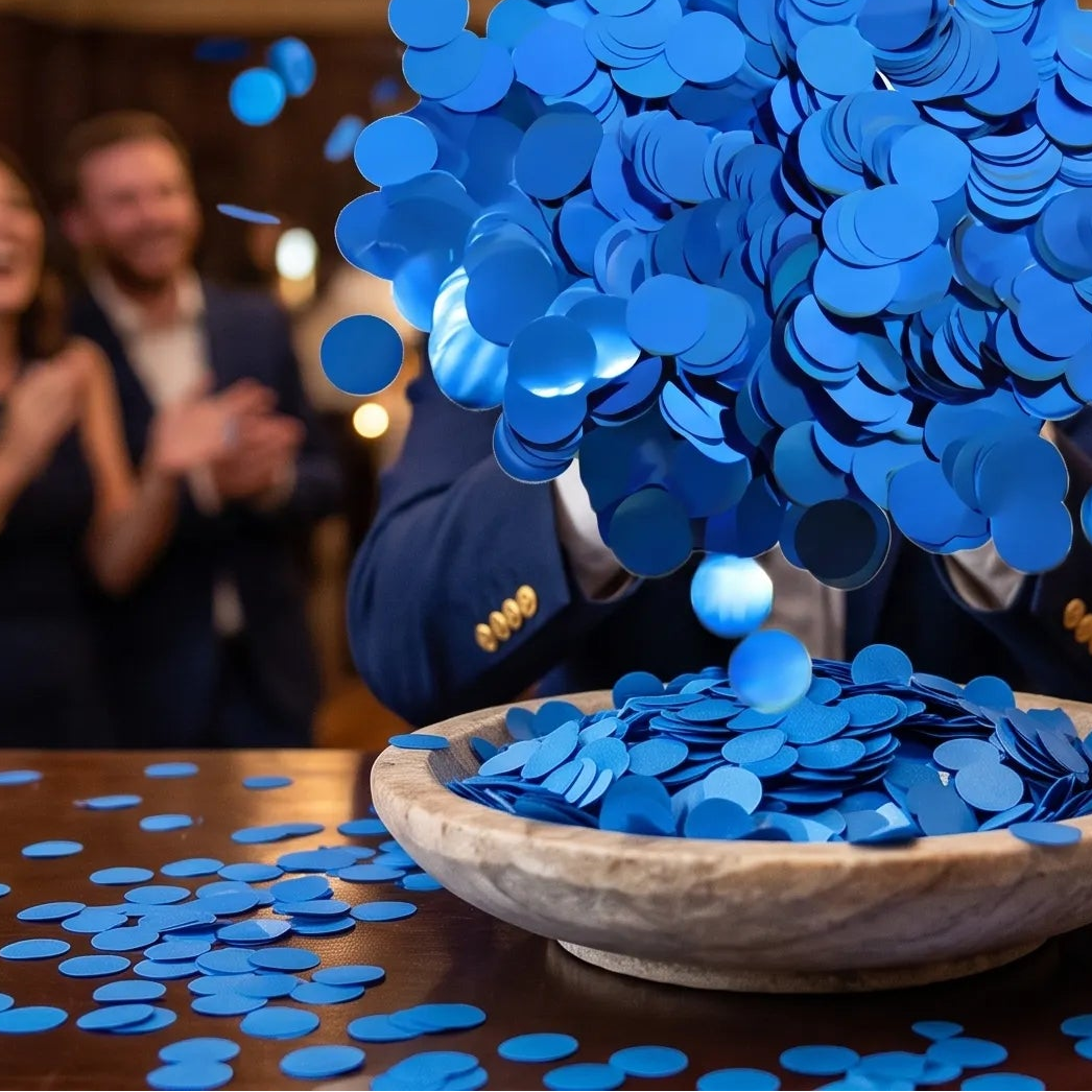 Confettis Festifs Bleus Elégant Métallisés